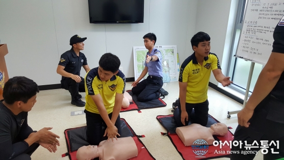 창원해양경찰서, 의무경찰 대상 응급처치법 교육