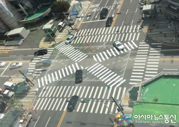 인천시 서구, 연희사거리 대각선 횡단보도 설치