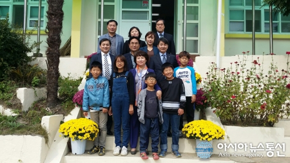 목포교육청,유일한 섬마을 학교 달리분교장 방문