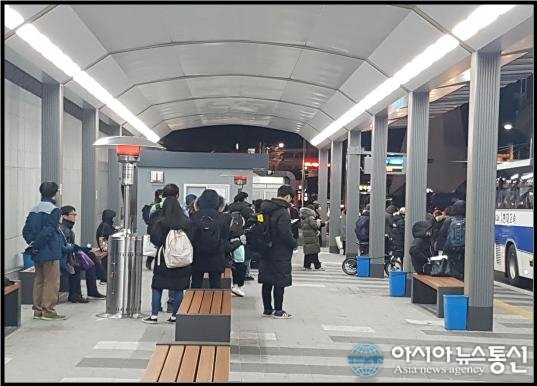 울산 신복환승센터 내 가스난방기 3대 설치