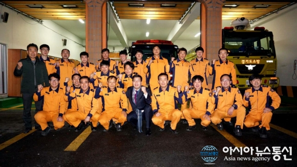 공재광 평택시장, 송탄소방서 모곡119안전센터 방문 격려