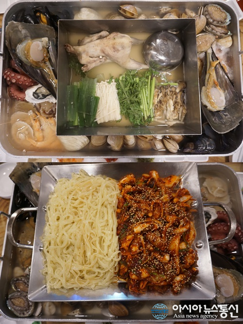매콤 낙지볶음에 칼국수 비벼 강릉 주문진 맛집 영진댁 1+1 이벤트 실시