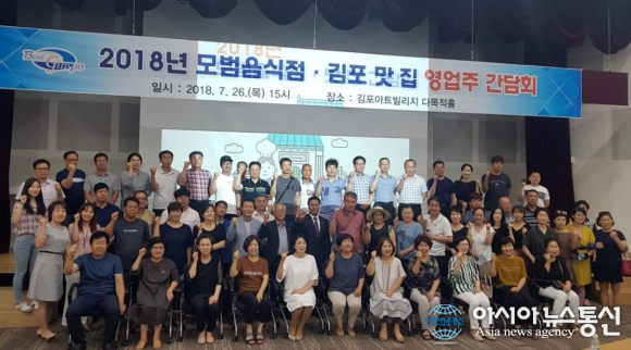 김포시, ‘모범음식점김포맛집 영업주’ 간담회