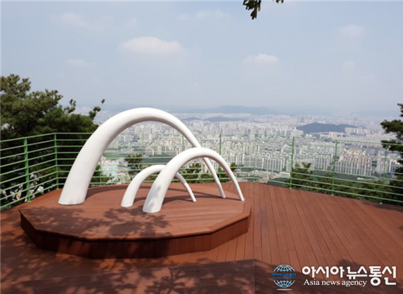 대구 달서구 삼필산 송봉 전망대 완공