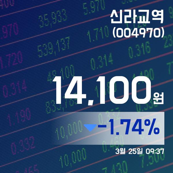 (종목상세정보) 25일 신라교역현재주가 14,150원