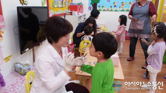 고성군,  어린이집 및 유치원·초등학교 어린이 대상 올바른 잇솔질 교육