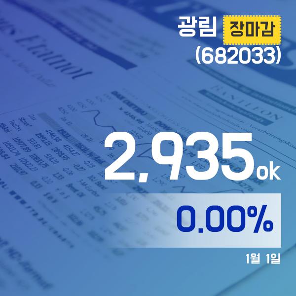 장마감보고서 2일 광림주가 2,935원 장 마쳐