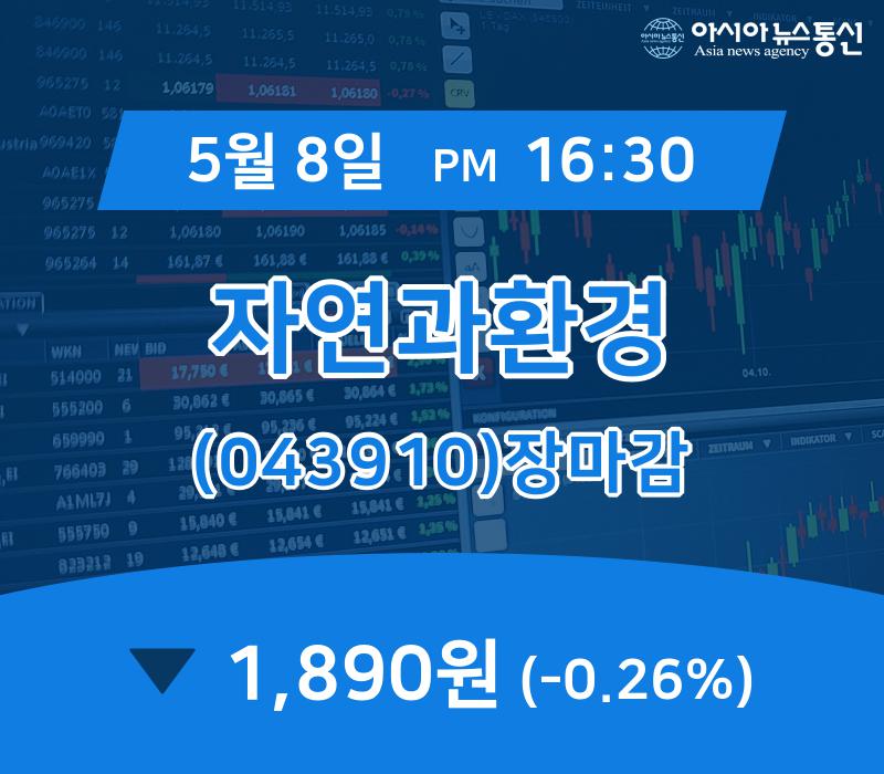 장종리포트 자연과환경 주가 1,890원 마감
