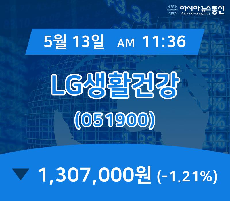 (증시현황) 13일 LG생활건강 주가 1,307,000원
