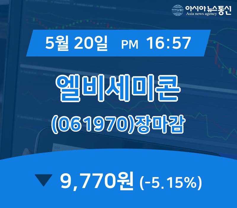 장종리포트 엘비세미콘 주가 9,770원으로 종료