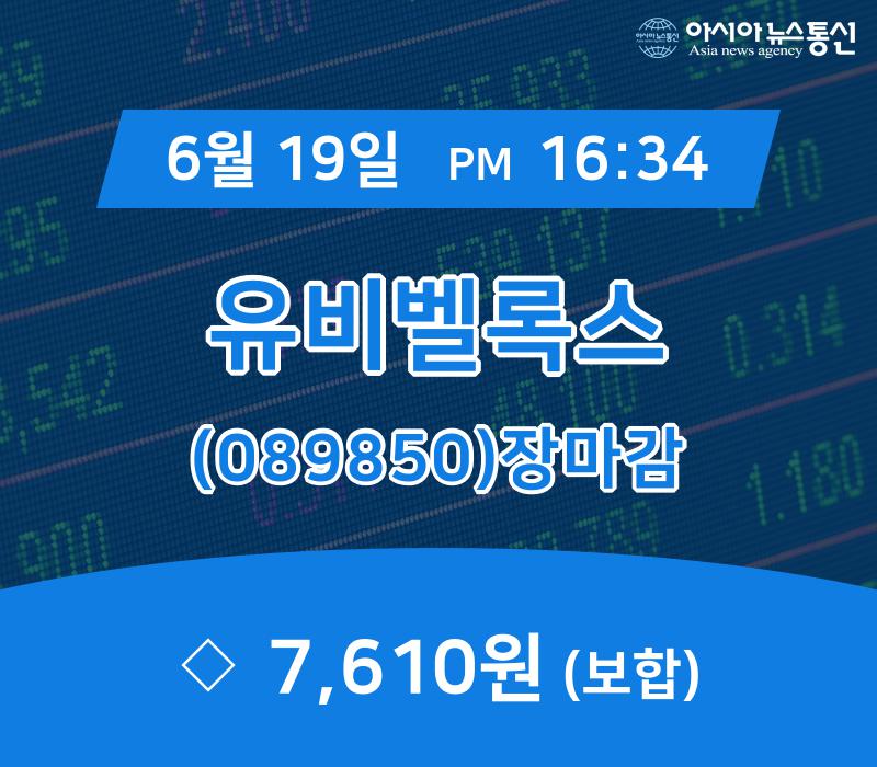 [특징주분석 주가정보] 유비벨록스 주가 7,610원 장 마쳐