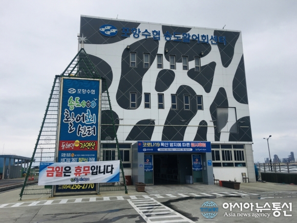 포항수협, 송도활어회센터 자발적 임시휴업 실시