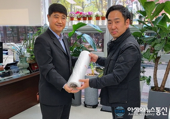 ㈜희망그린마을, 동탄4동에 항균필름 기부