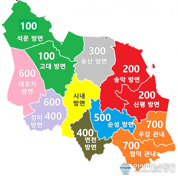 충남 당진시, 시내버스 3자리 번호로 변경한다