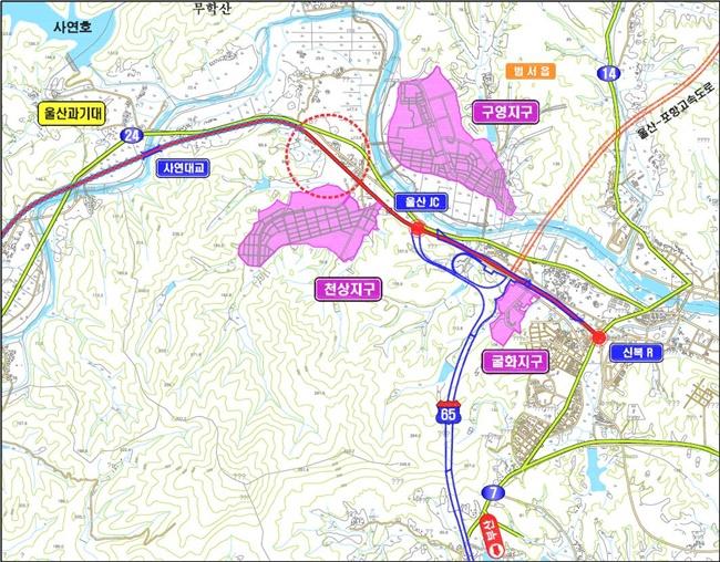 울산 범서하이패스IC 설치 예정 구역