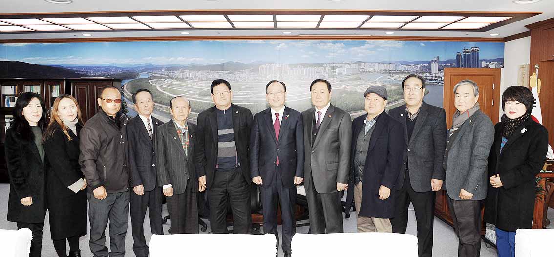 상이군경회 울주군지회 임원진, 시의회 방문