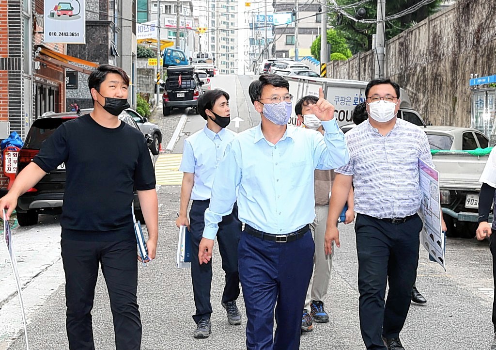 공업탑 일원 보행환경 개선사업 현장확인