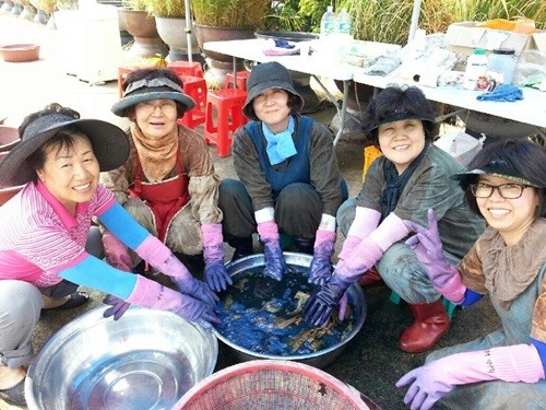 직거래장터에서 천연염색체험 일석이조