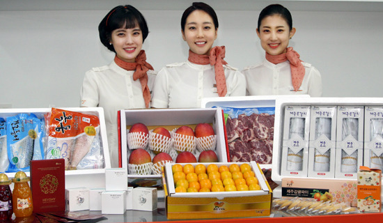 제주 하늘길에서도 제주 특산물 판매한다
