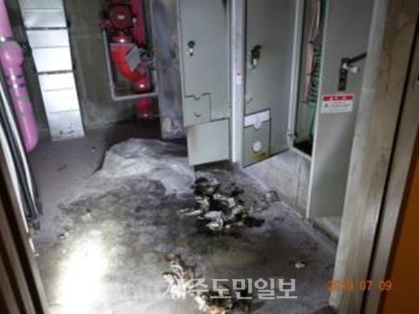 제주 호텔 배전반서 전기적 요인 화재 발생