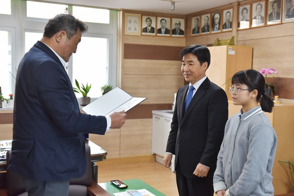 아라초,  도내 유일 우유급식 우수학교 선정