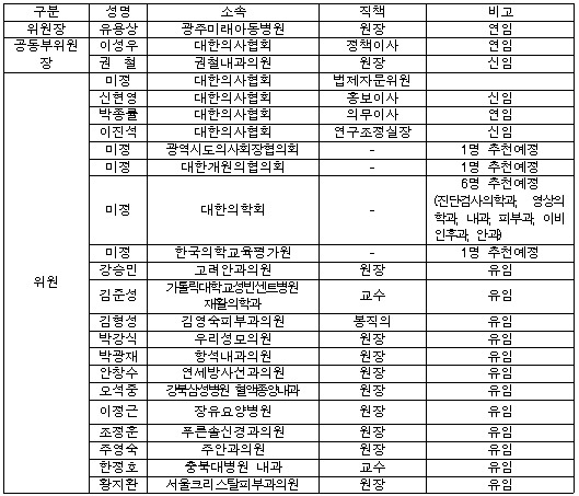 의협, 한특위 조직 정비…공동부위원장 선임