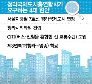 청라 주민 "7호선 연장·시티타워  조속 해결을"