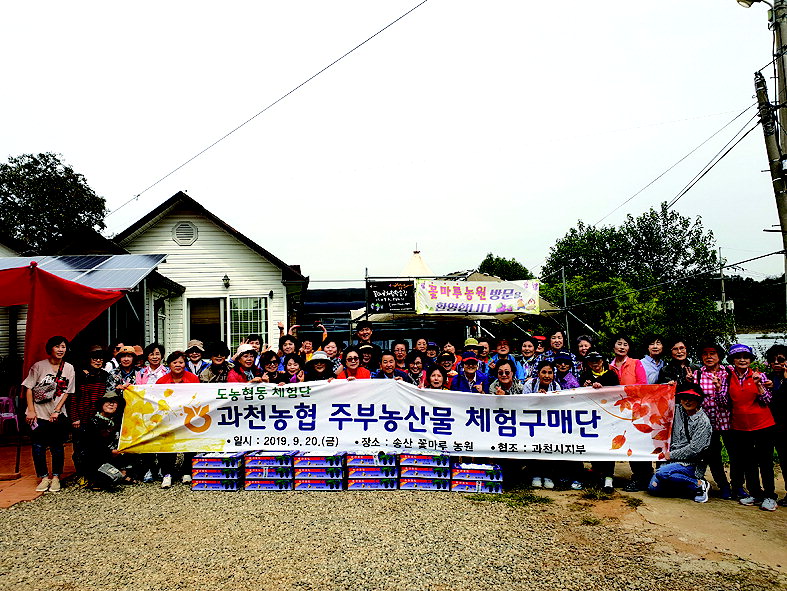 과천농협 체험구매단, 송산포도농가行