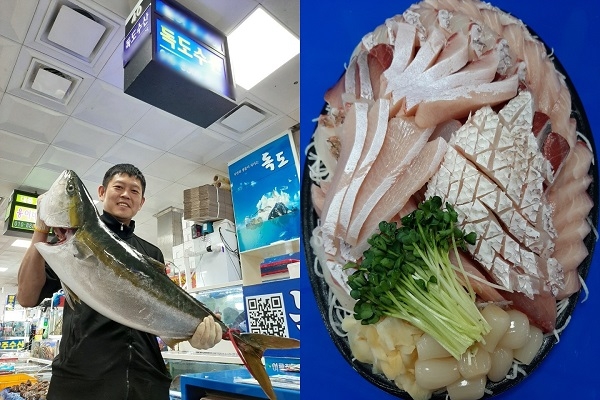 노량진수산시장맛집 대방어전문 독도수산, 10kg 이상 이케시메 대방어와 숙성모듬회 인기