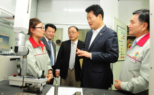 송영길 시장 기업탐방 남구 ㈜한영넉스 방문