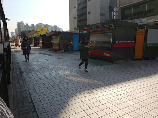 수원 나혜석거리 노점상 고사 위기