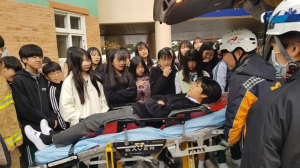 광주소방서, 광남중학교 방문 학생 진로탐색·직업체험 제공
