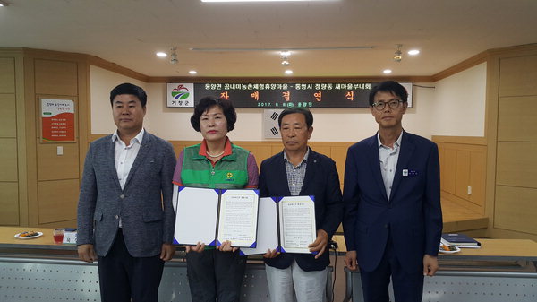 통영 정량동새마을부녀회-거창 웅양면 결연