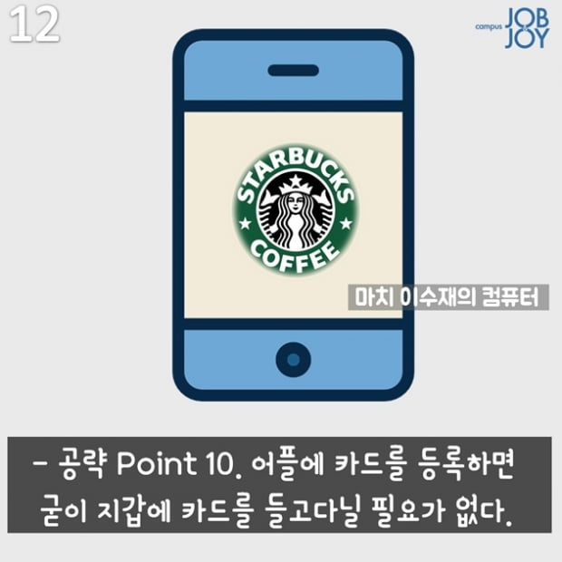 너무나 다양한 카페 별 포인트 적립 공략법 카드뉴스