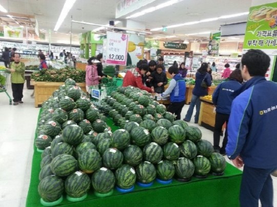 농협 함안군지부, 수박 산지직송 판촉행사