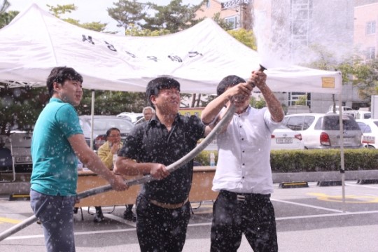 서청주우체국, 복대119안전센터와 종합소방훈련