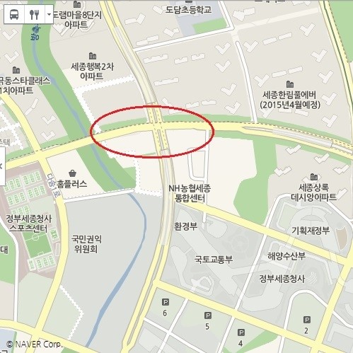 세종청사 북쪽 한누리대로 교차로 신호체계 개선