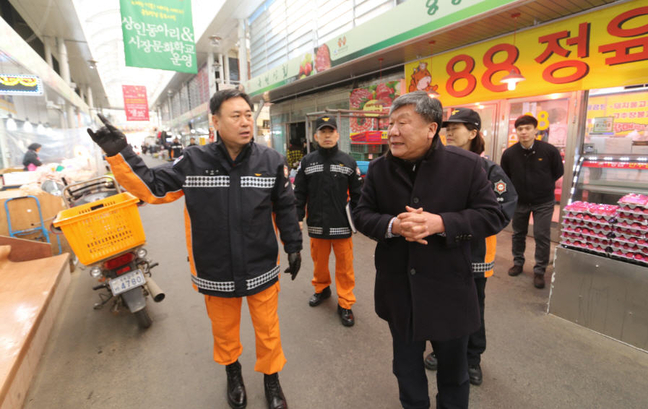 청주동부소방서 전통시장 현장점검