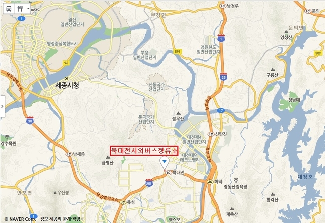 북대전시외버스정류소서 28일부터 수도권행 버스 운행