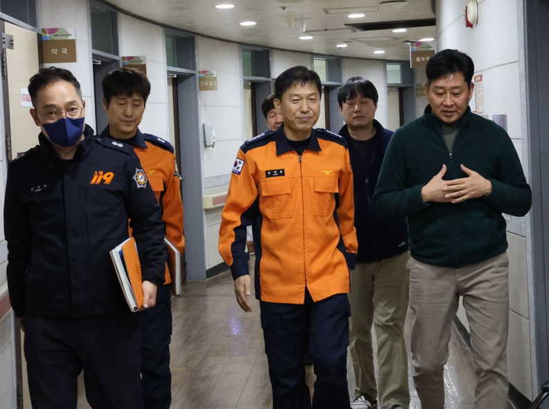 제천소방서, 설 명절 앞두고 노인 요양병원 현장 지도