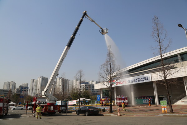 천안서북소방서, 코로나19 백신예방접종센터 합동 소방훈련 실시