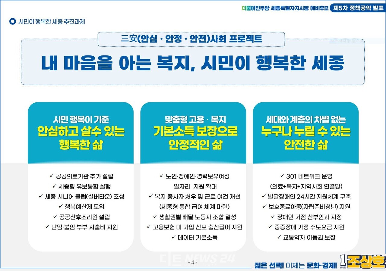 조상호 시장 예비후보, 5-2생 의료기관 등 복지 정책 발표