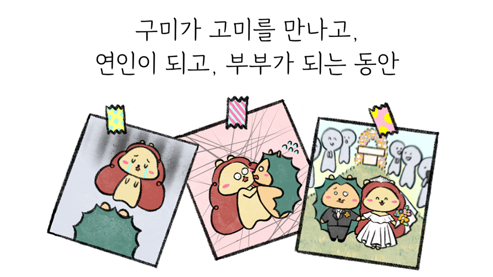 [세상 무해한 고슴도치 커플의 결혼장려툰 구미와 고미](11)