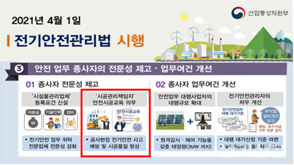 협회 전기공사인재개발원, 공사현장 안전 책임질 시공관리책임자 교육 전담