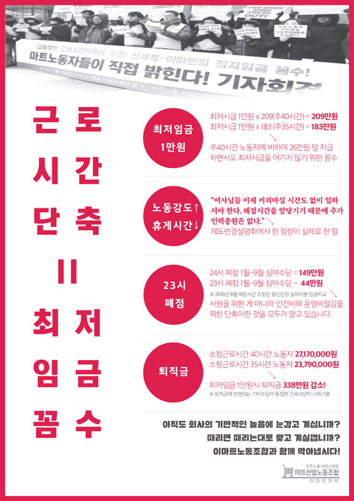 신세계-이마트 ‘주35시간제’는 꼼수?