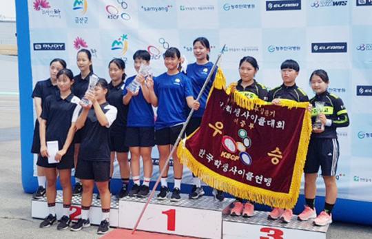 빛가람중학교 사이클 팀 창단 5개월만에 전국 제패