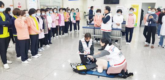 순천시,   요양병원 화재대피 훈련 실시