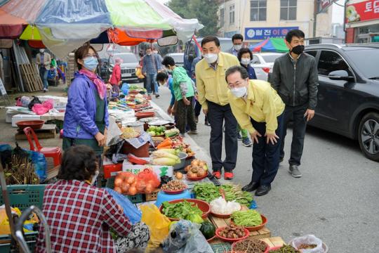 허석 순천시장, 추석맞이 황전 괴목시장 방문