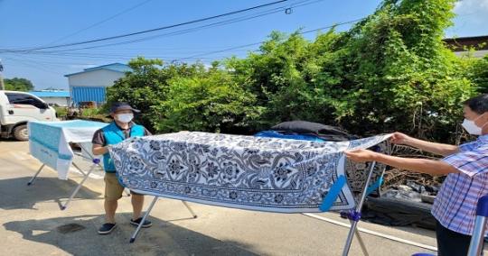 고창군 성내면 지사협, 자원봉사센터와 낙산마을 이동 세탁