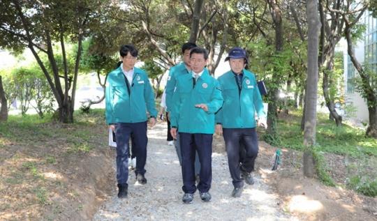 정인화 광양시장, 도심지 열환경 개선 현장 찾아 나서
